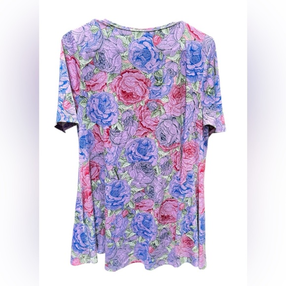 FREE W PURCHASE Lularoe Floral Print Top MEDIUM - Picture 2 of 4